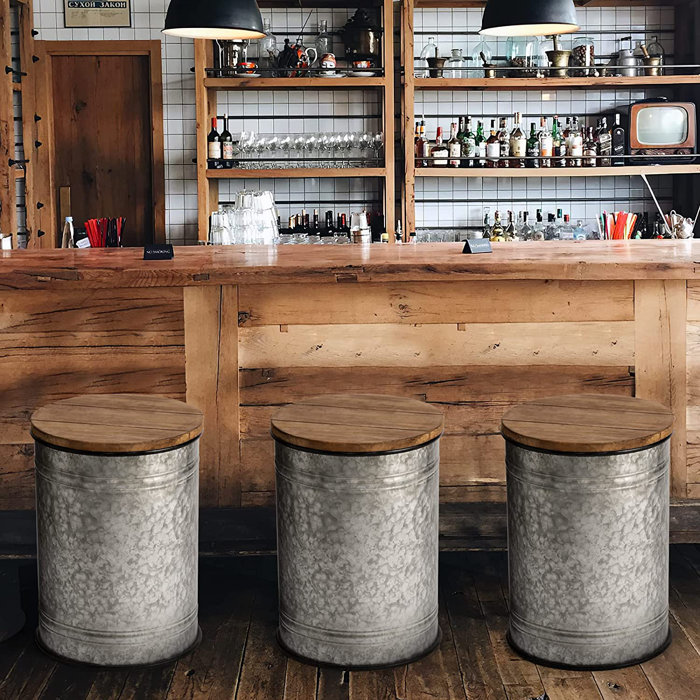 Williston Solid Wood Drum End Tables with Storage Wayfair